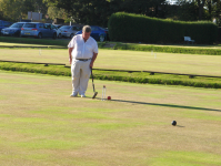 August Tournament: Gerard Healy overruns the hoop in tricky conditions on lawn 5
